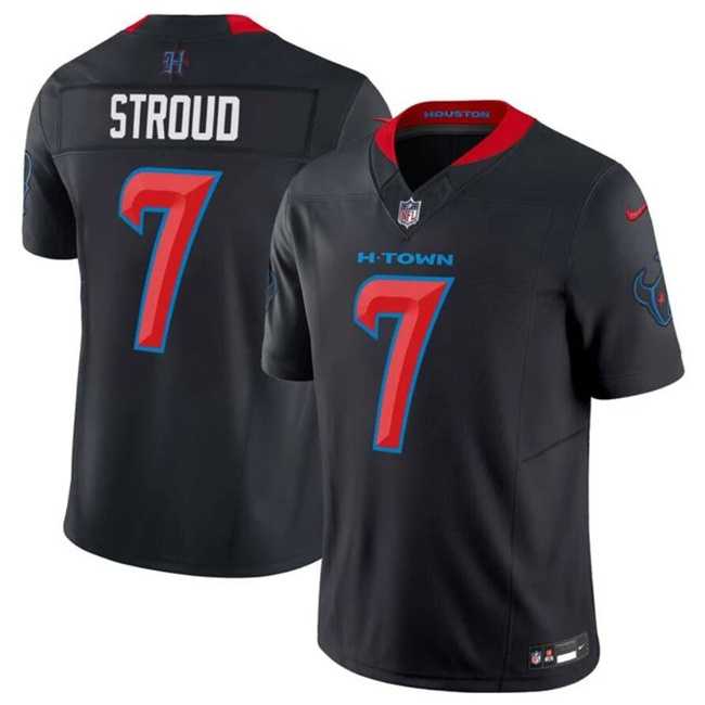 Men%27s Houston Texans #7 C.J. Stroud Navy 2024 2nd Alternate F.U.S.E Vapor Football Stitched Jersey Dzhi